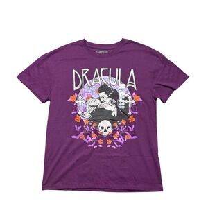 Epic Universal Monsters Dracula Graphic T Shirt Mens Large Purple Horror Tee